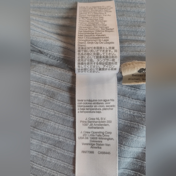 MADEWELL‎ Ribbed Button-Front Crop Tank Terrace Blue Small Square Neckline - Picture 2 of 12